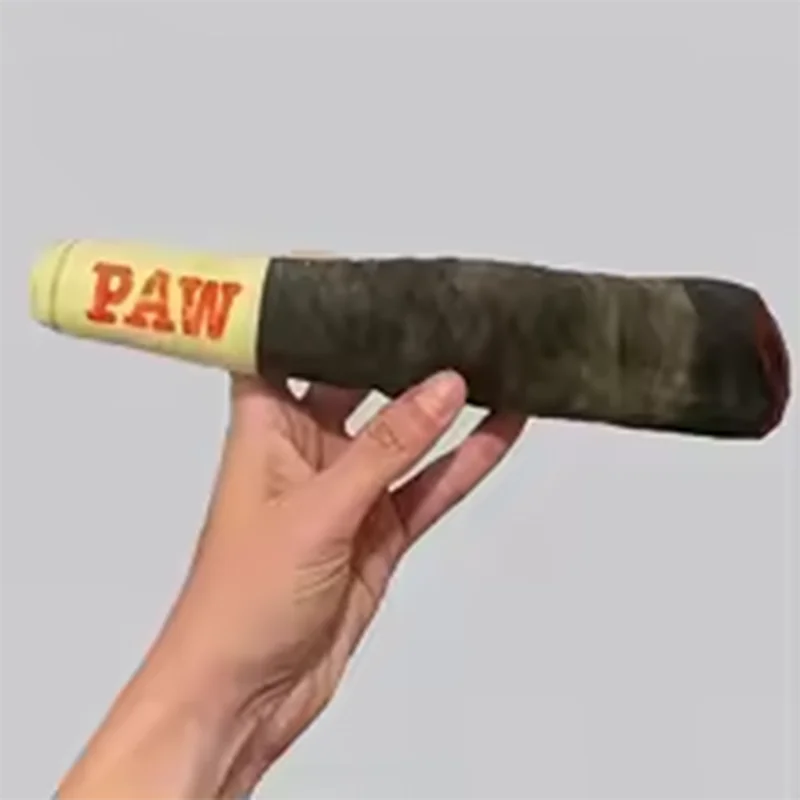 Juguete de Peluche con Chirrido para Perros – Diseño de Cigarro