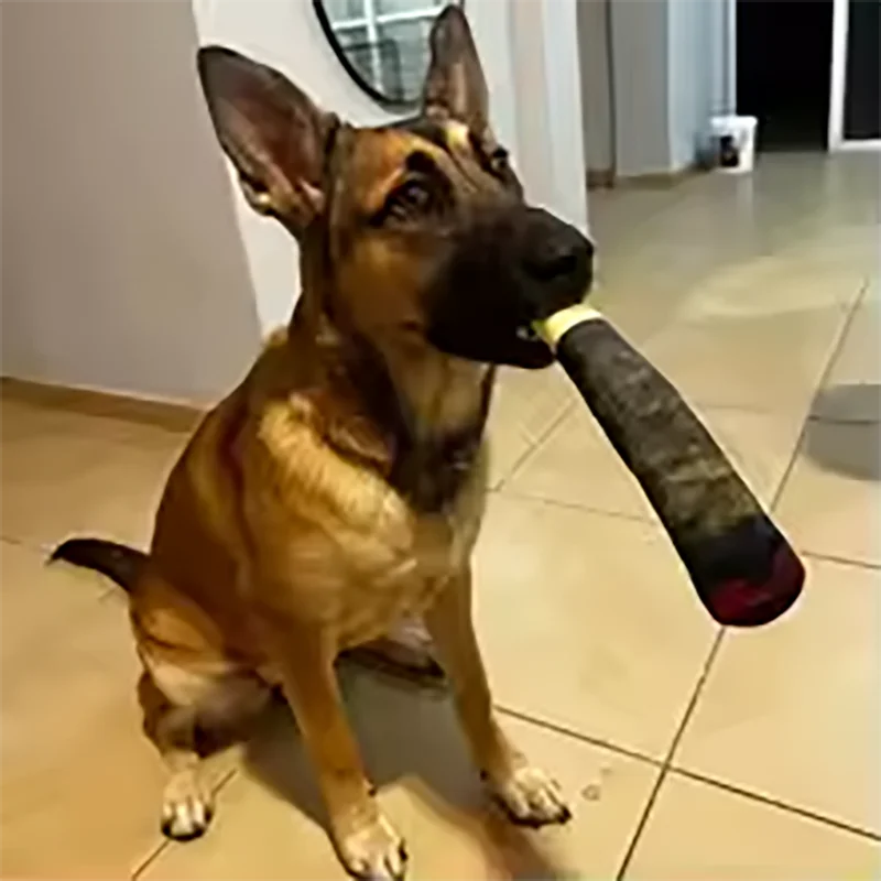 Juguete de Peluche con Chirrido para Perros – Diseño de Cigarro