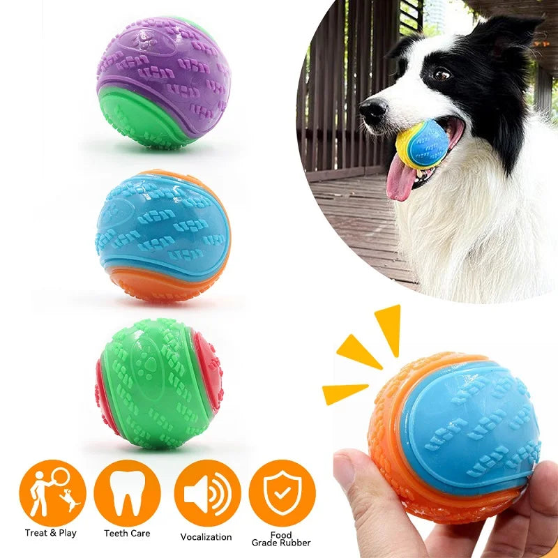 pelota mordedora para perros resistente y limpiadora de dientes