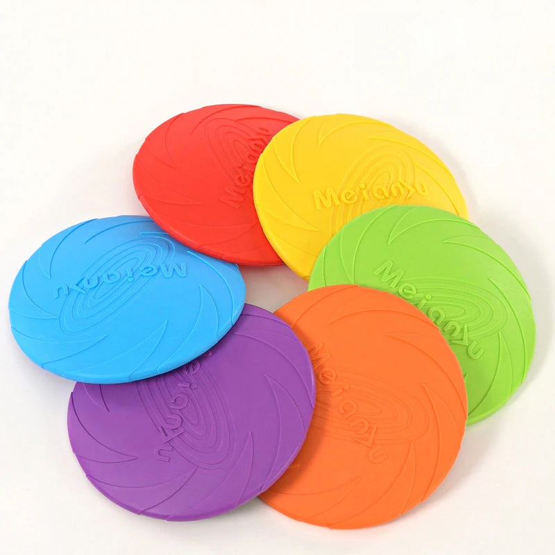 disco volador de silicona para perros juguete interactivo resistente para entrenamiento y juego