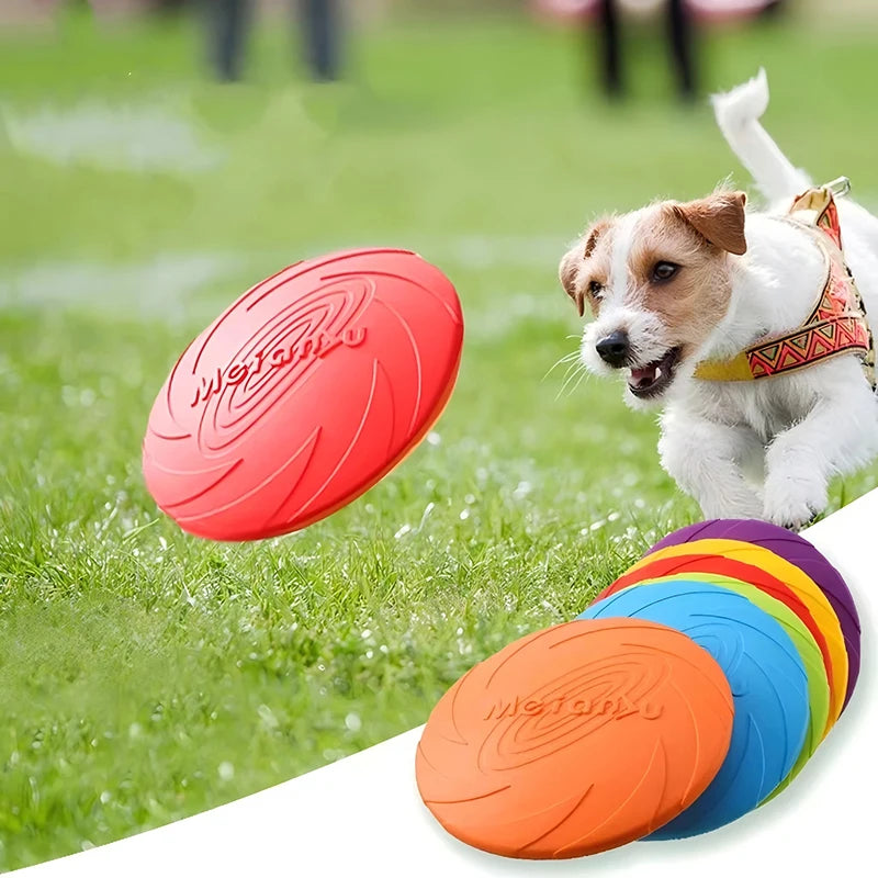 disco volador de silicona para perros juguete interactivo resistente para entrenamiento y juego