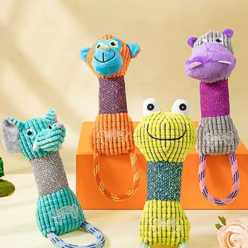 juguete de peluche para perros con forma de animal resistente a  mordidas y con chirridos