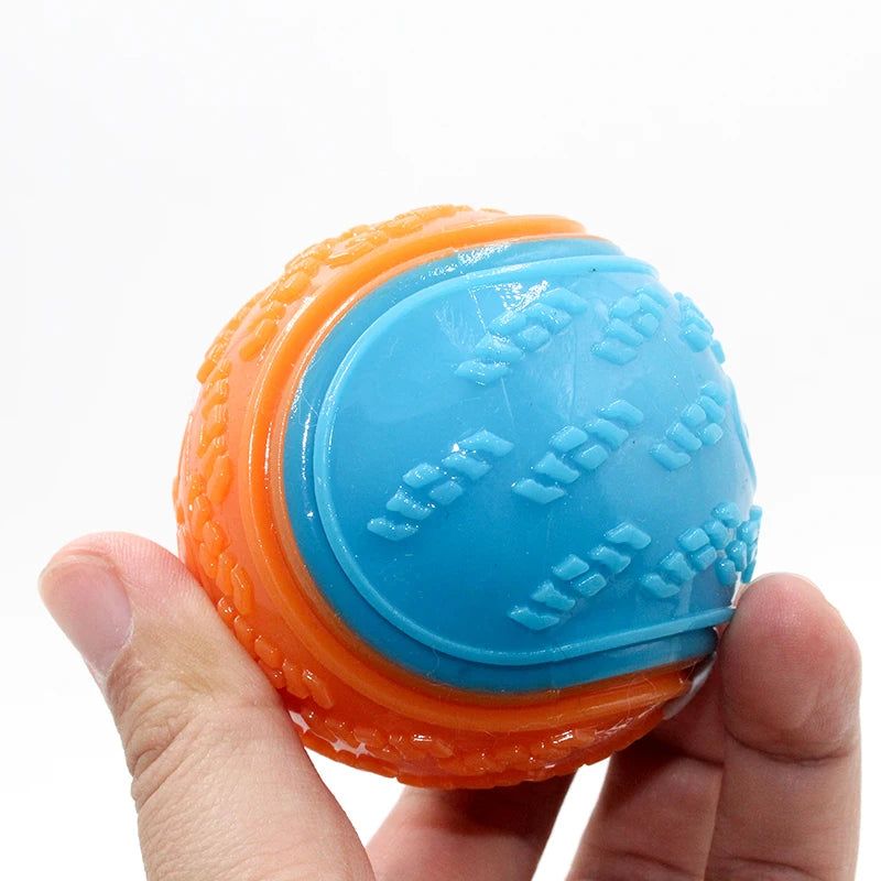 pelota mordedora para perros resistente y limpiadora de dientes